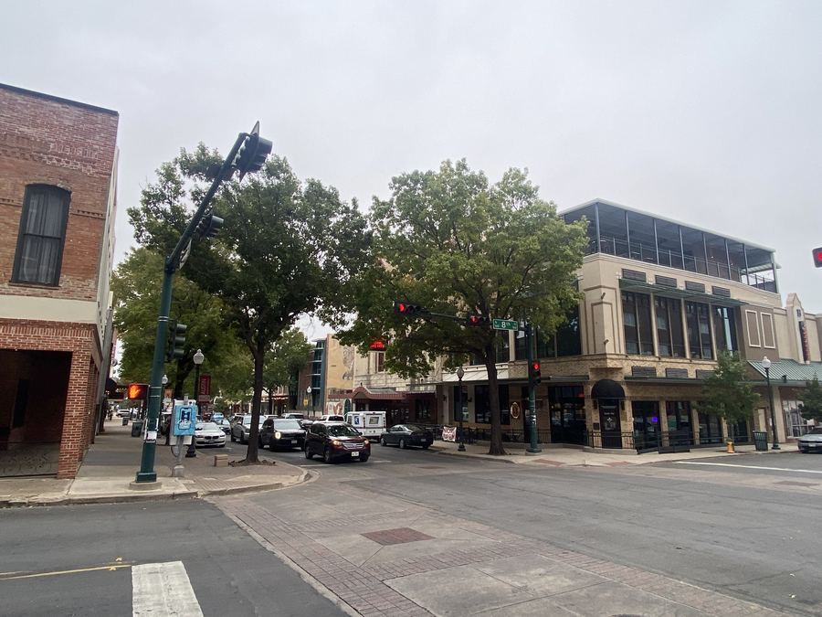 Austin Avenue at Eighth Street, downtown Waco.